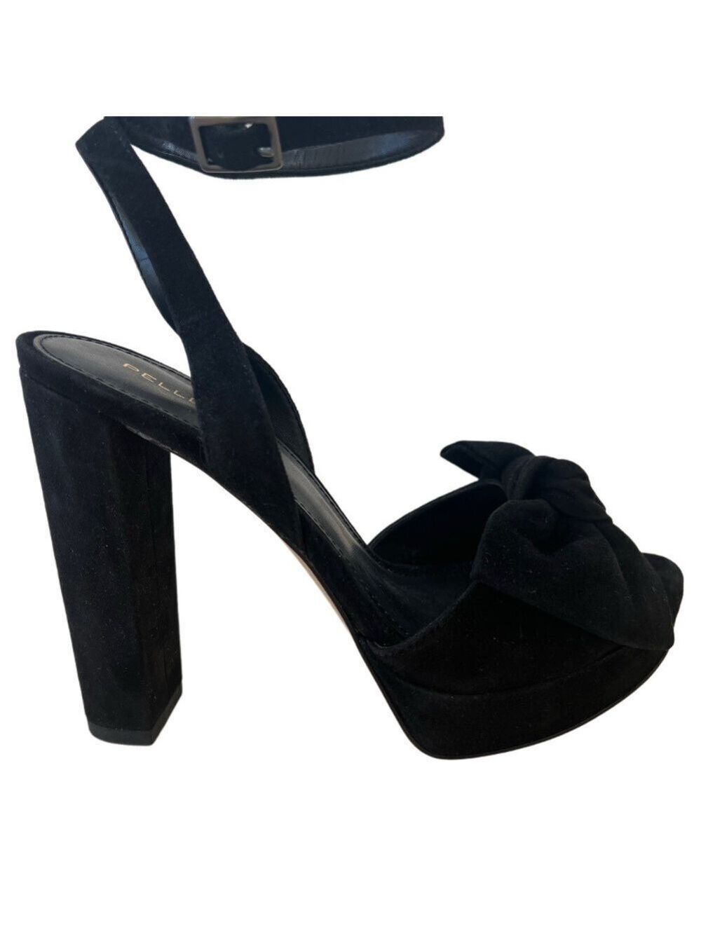 NWOT Pella Moda Black Suede Heels - Size 6.5